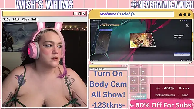 nevermakeawish's Live Chat Room