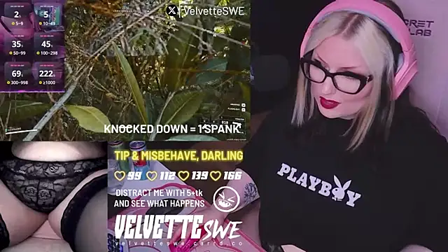 Živá chatovací místnost VelvetteSWE
