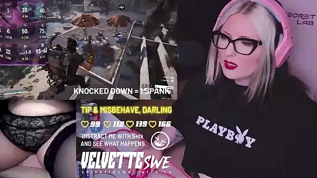 Živá chatovací místnost VelvetteSWE