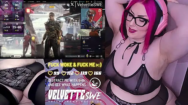 חדר צ'אט בשידור חי של VelvetteSWE