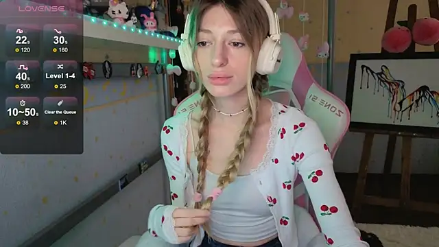 MiaMooonn Adlı Modelin Canlı Seks Kamerası Şovu